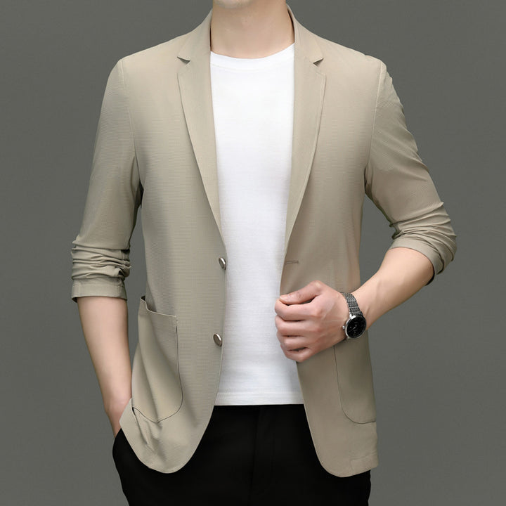 Herren eleganter Blazer mit strukturierter Oberfläche und modernen Akzenten Echoarchiv