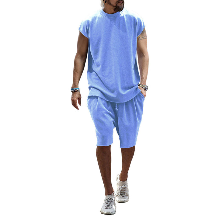 Herren lässiges Freizeit-Set aus hochwertigem Baumwollmix mit Oversize-Schnitt Echoarchiv