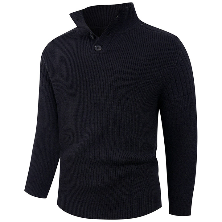 Herren innovativer Halbreißverschluss Pullover mit Rippstruktur Echoarchiv
