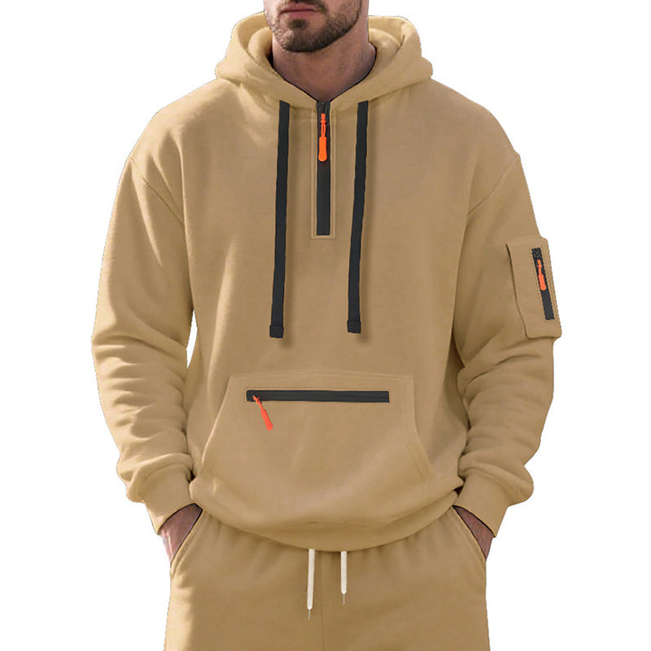 Herren sportlicher Kapuzenpullover mit Reißverschluss und praktischen Taschen Echoarchiv