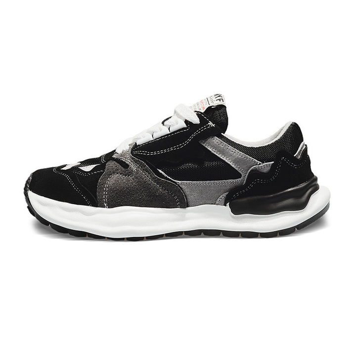 Herren retro-inspirierte Komfort-Sneaker mit Wildleder- und Mesh-Mix, gedämpfter Wellenlaufsohle und gepolstertem Knöchelkragen – Norré