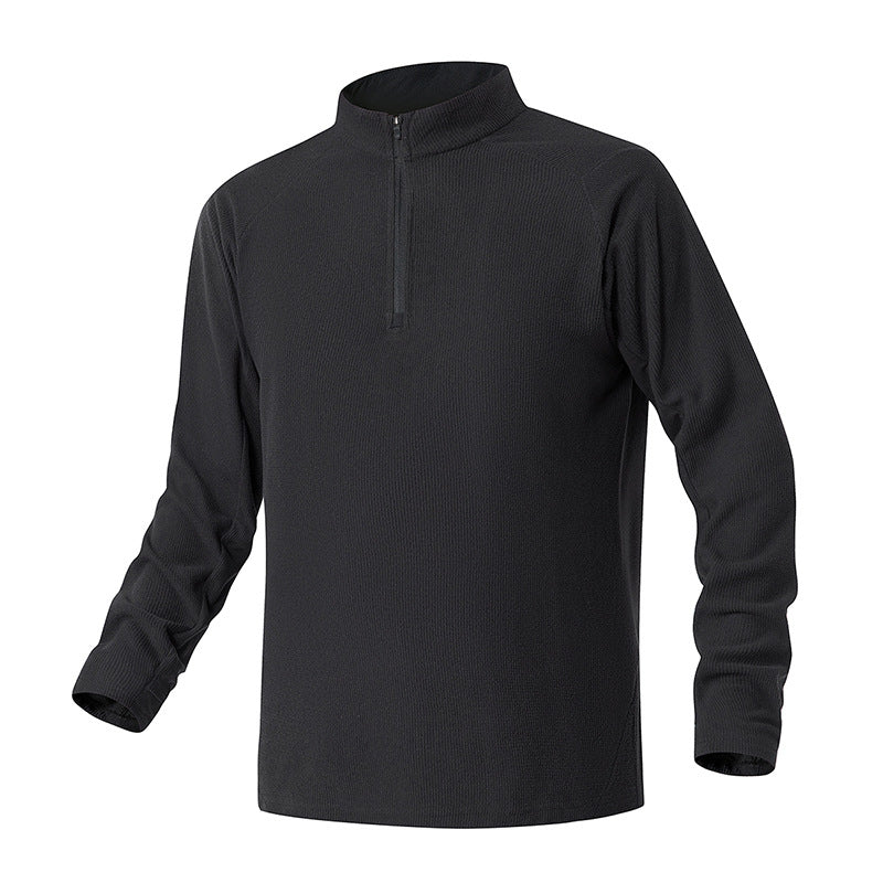 Herren Atmungsaktives Thermo‑Waffelshirt mit Halbzip und Raglanärmeln Echo Archiv