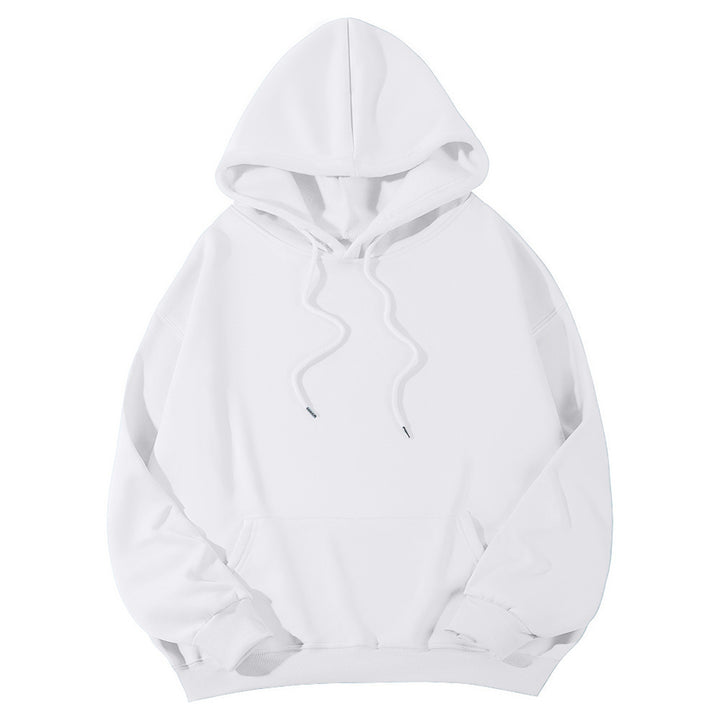 Unisex minimalistischer Kapuzenpullover mit verlängertem Rücken und Kängurutasche Echo Archiv