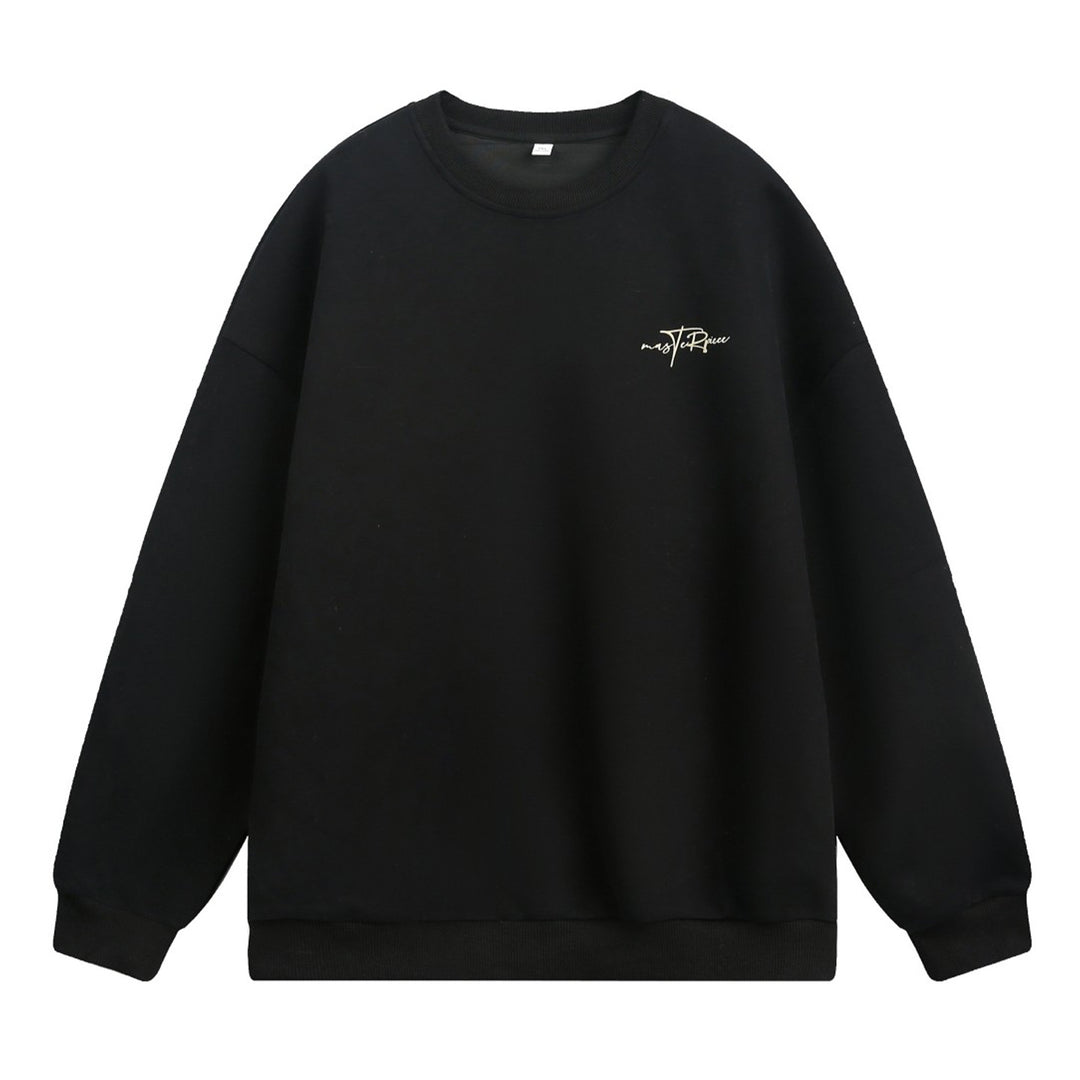 Unisex Oversize Rundhals-Sweatshirt mit dezenter Script-Stickerei Echo Archiv