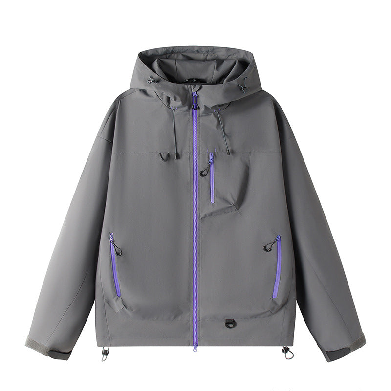 Herren Leichte Tech-Softshelljacke mit Kapuze, verstellbarem Saum und Kontrast-Reißverschlüssen Echo Archiv