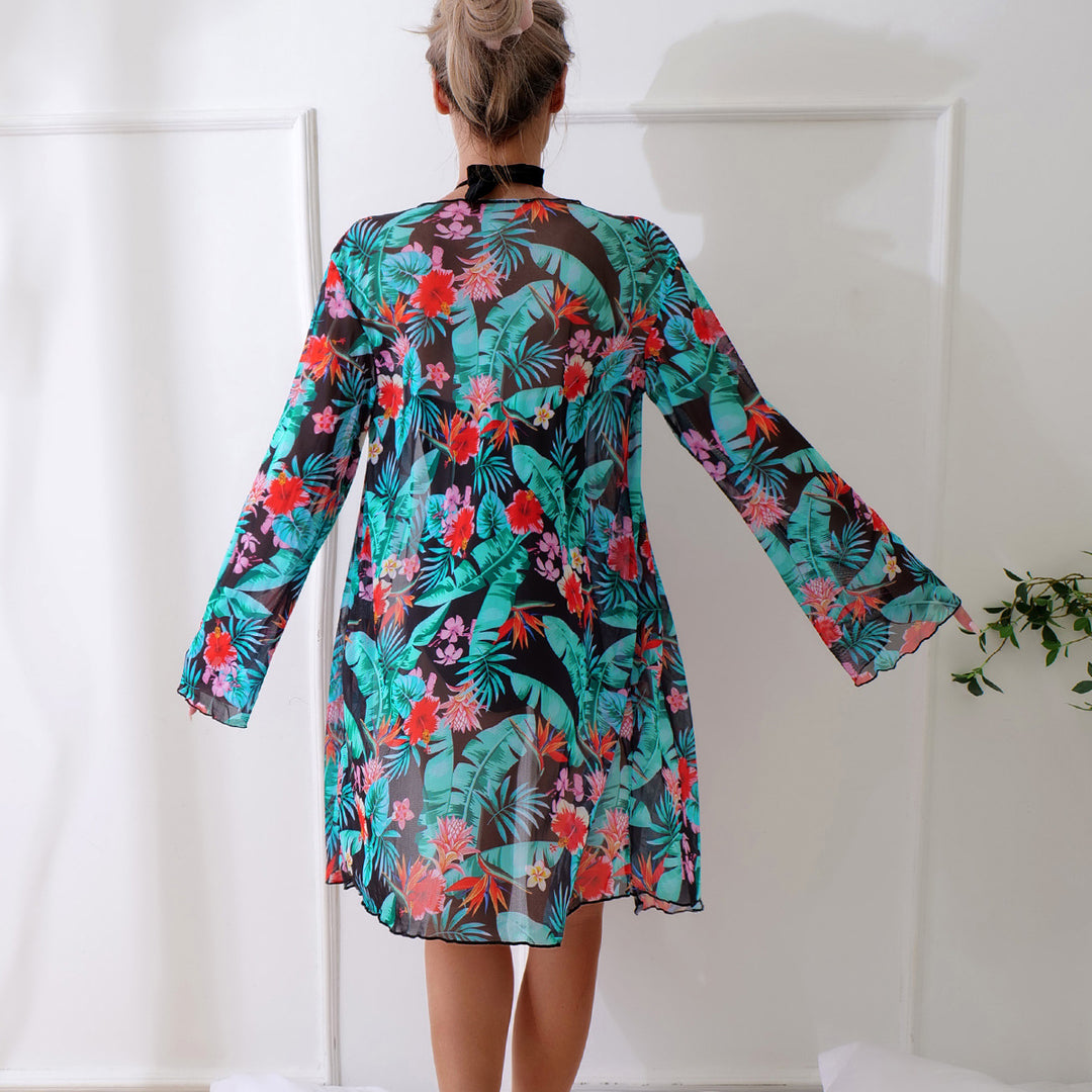 Damen Strandcover-up mit floralem Muster und Body Echo Archiv