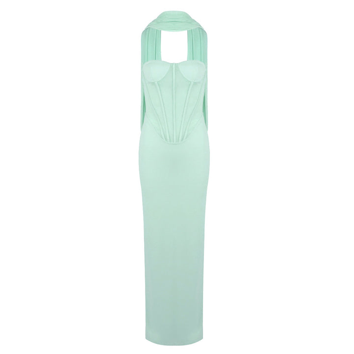 Damen Elegantes Maxikleid mit schulterfreiem Design und raffinierter Bustierpartie Echo Archiv