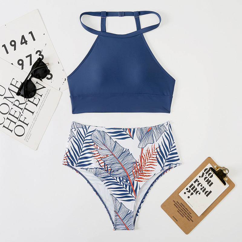 Damen Hochtailliertes Bikini-Set mit stylischem Crop-Top Echo Archiv