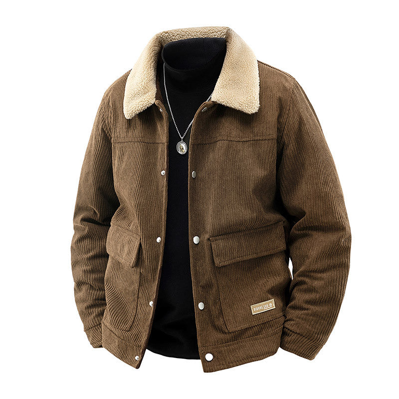 Herren Stilvolle Cordjacke Echo Archiv