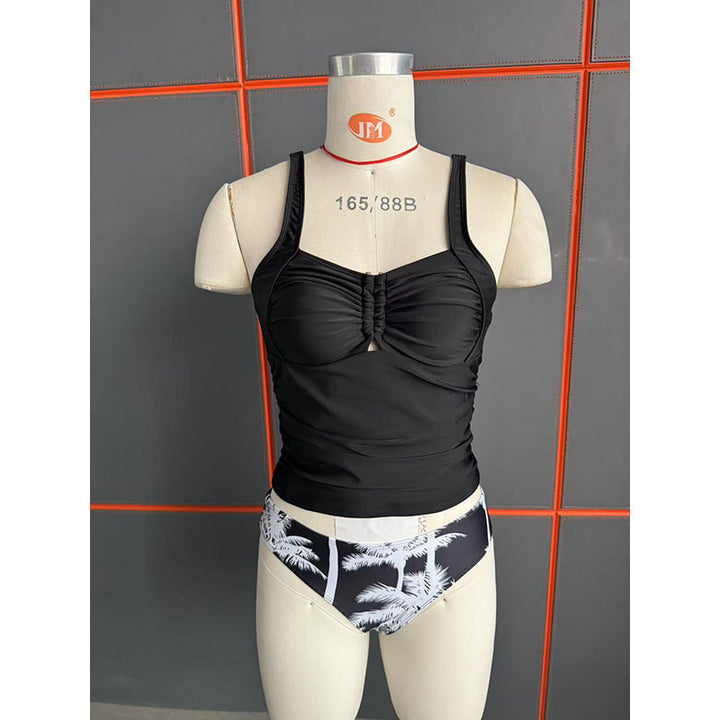 Damen Tankini mit Raffung und modischem Druck Echo Archiv