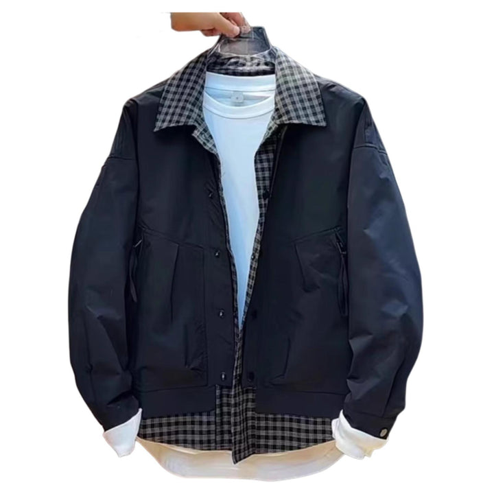 Herren Modische Utility Jacke mit hochschließendem Kragen Echoarchiv