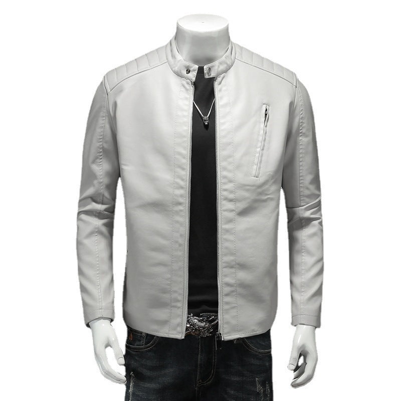 Herren lässige Kunstlederjacke mit Steppdetails Echo Archiv