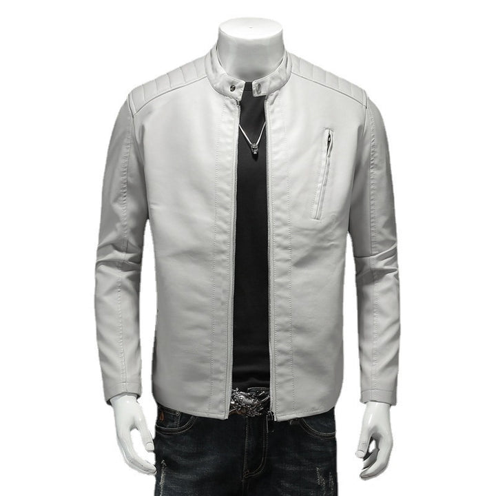 Herren lässige Kunstlederjacke mit Steppdetails Echo Archiv