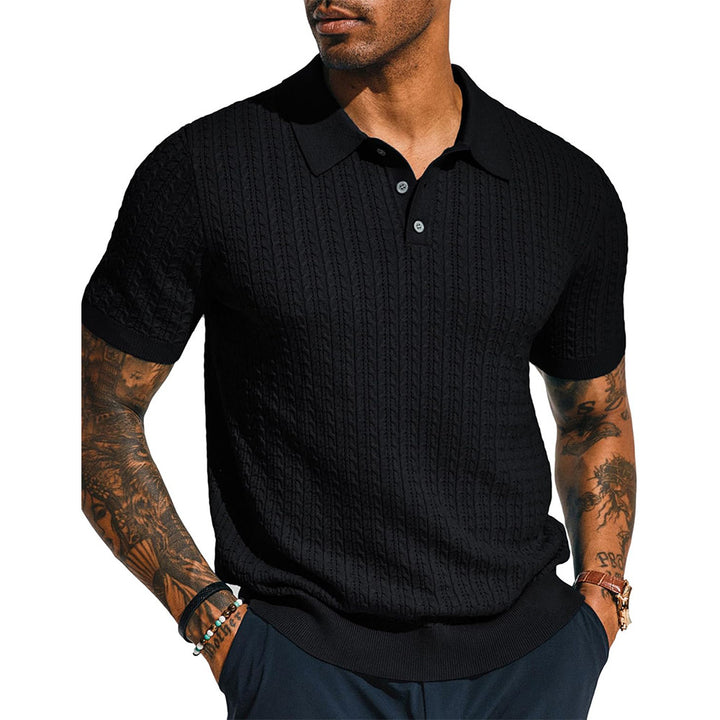 Herren Poloshirt mit strukturiertem Design und Kurzarm Echoarchiv