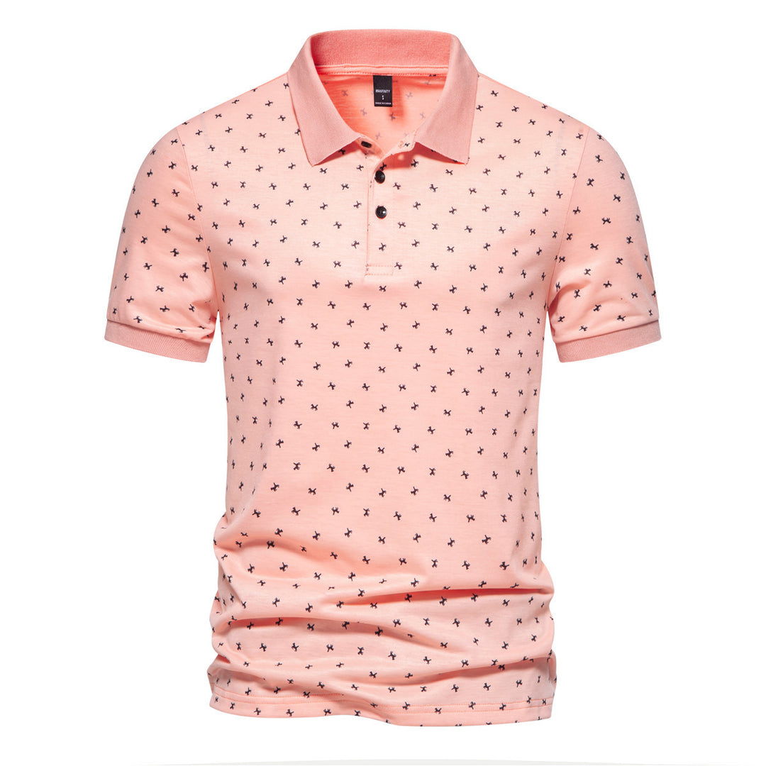 Herren Polohemd mit modernem floralem Design und hochwertiger Baumwollqualität Echoarchiv