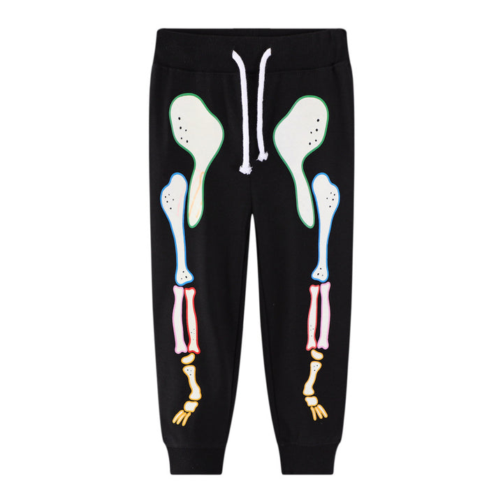 Jungen Jogginghose mit leuchtendem Skelett-Design Echo Archiv