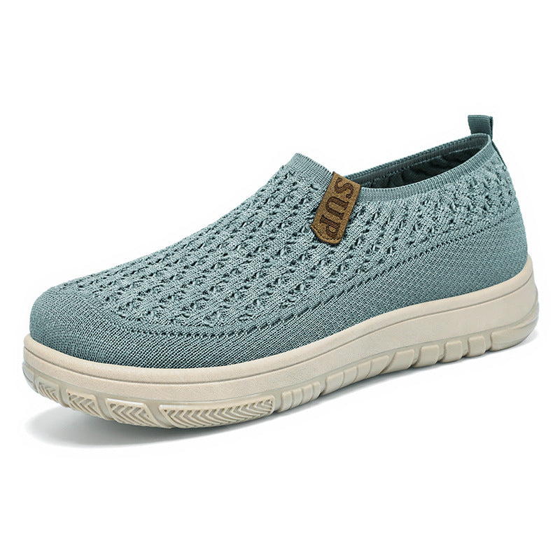 Damen nan gestrickter Komfort-Slip-On-Sneaker mit sockenähnlichem Schaft, atmungsaktiver 3D-Struktur und dämpfender EVA-Sohle Echo Archiv