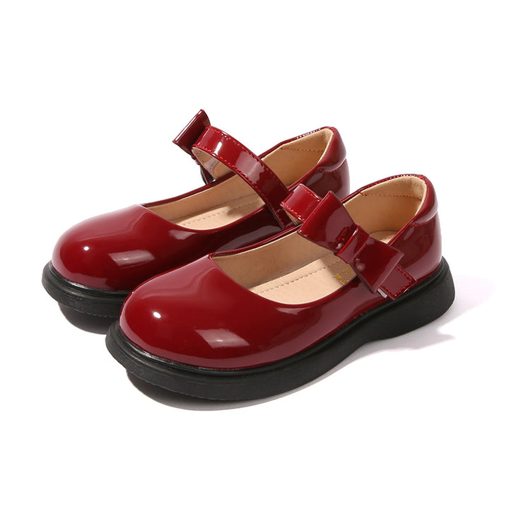 Mädchen Mary Jane Ballerinas mit dekorativem Schleifenakzent Echo Archiv