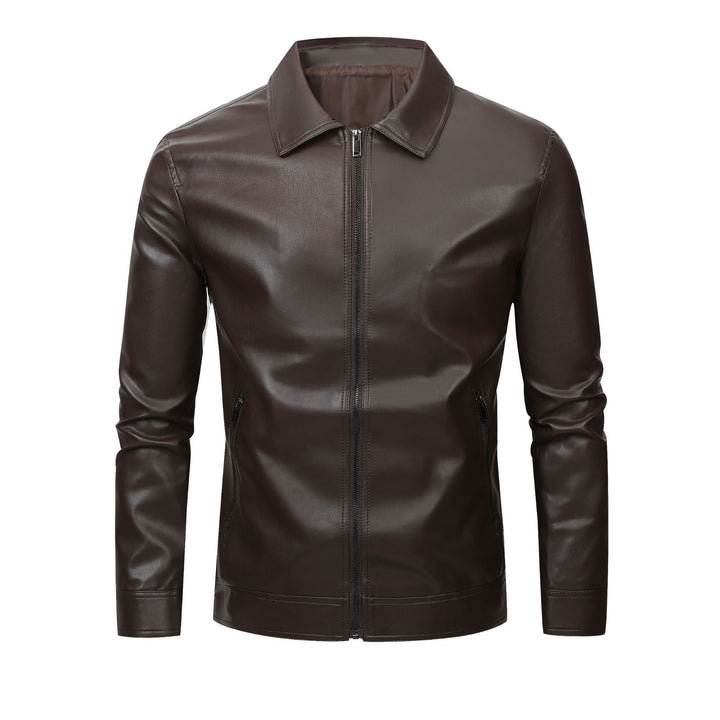 Herren Modische Kunstlederjacke mit klassischem Schnitt Echo Archiv