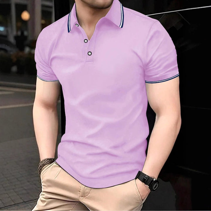 Herren Poloshirt mit modernem Kragen und sportlichem Schnitt Echoarchiv