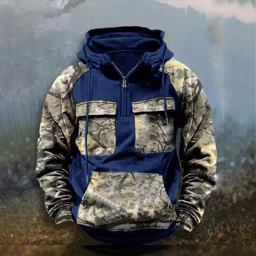 Herren Camouflage Funktionskapuzenpullover Echoarchiv