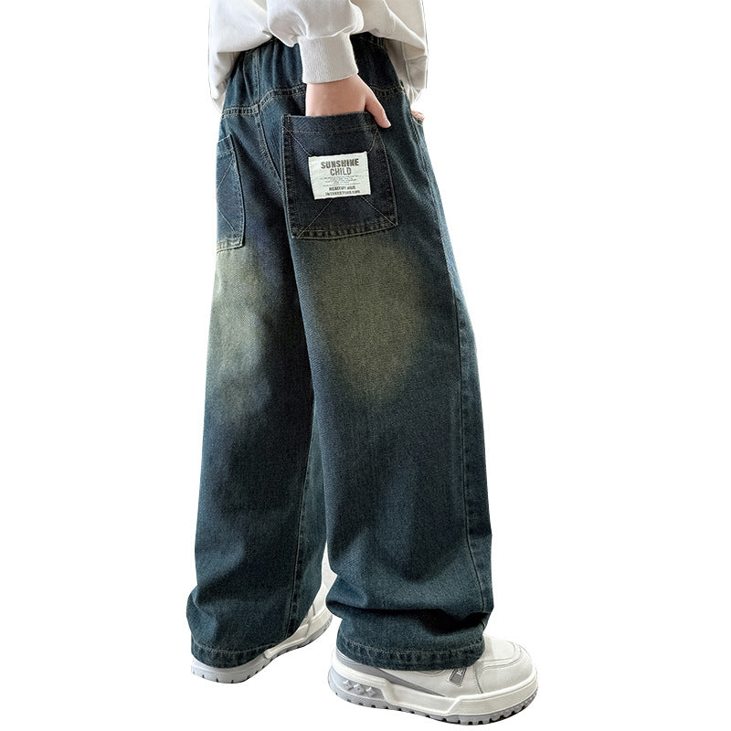 Damen weite Jeans im urbanen Stil mit praktischen Taschen Echo Archiv