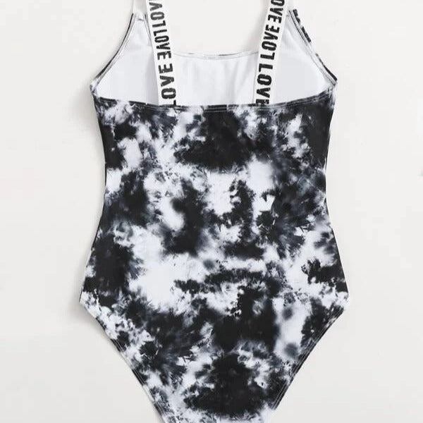 Damen Einteiler Badeanzug mit modischem Tie-Dye-Muster Echo Archiv