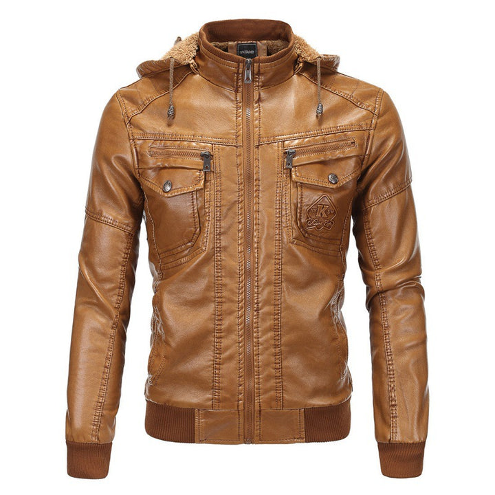 Herren Lederjacke mit abnehmbarem Innenfutter und praktischen Taschen Echoarchiv