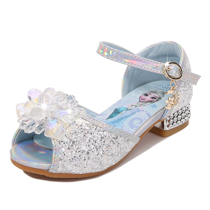 Mädchen Ballerinas mit funkelnden Akzenten und Blumenapplikation Echo Archiv