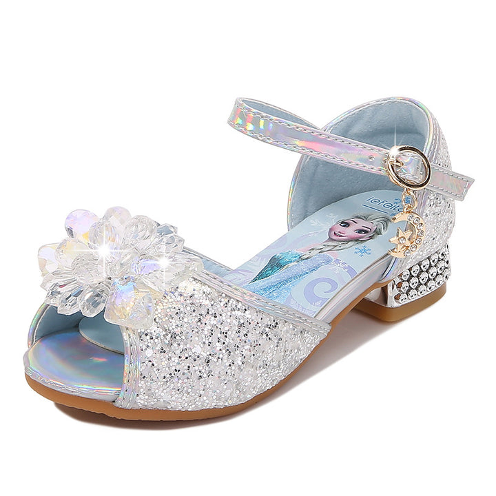 Mädchen Ballerinas mit funkelnden Akzenten und Blumenapplikation Echo Archiv