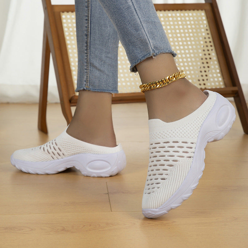 Damen Atmungsaktive Strick-Slipper-Sneaker mit stoßdämpfender Leichtsohle Echoarchiv