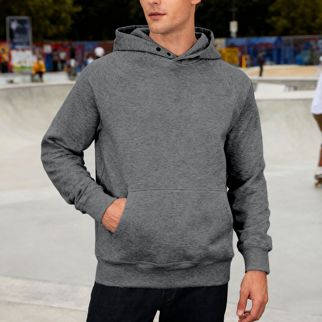 Herren nan Sweatstoff Kapuzenpullover mit Raglanärmeln, Kängurutasche und verstärktem Saum Echo Archiv
