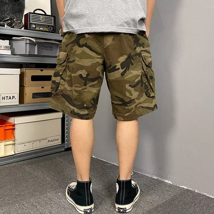 Herren Cargo-Shorts mit funktionalen Seitentaschen und verstellbarem Bund Echoarchiv