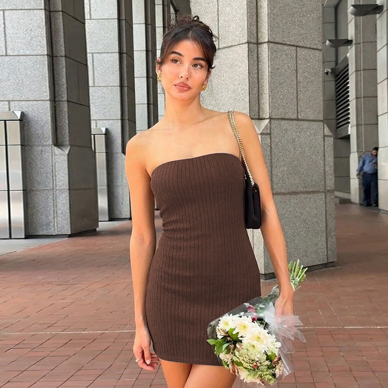 Damen Minimales Bandeau Kleid Echo Archiv