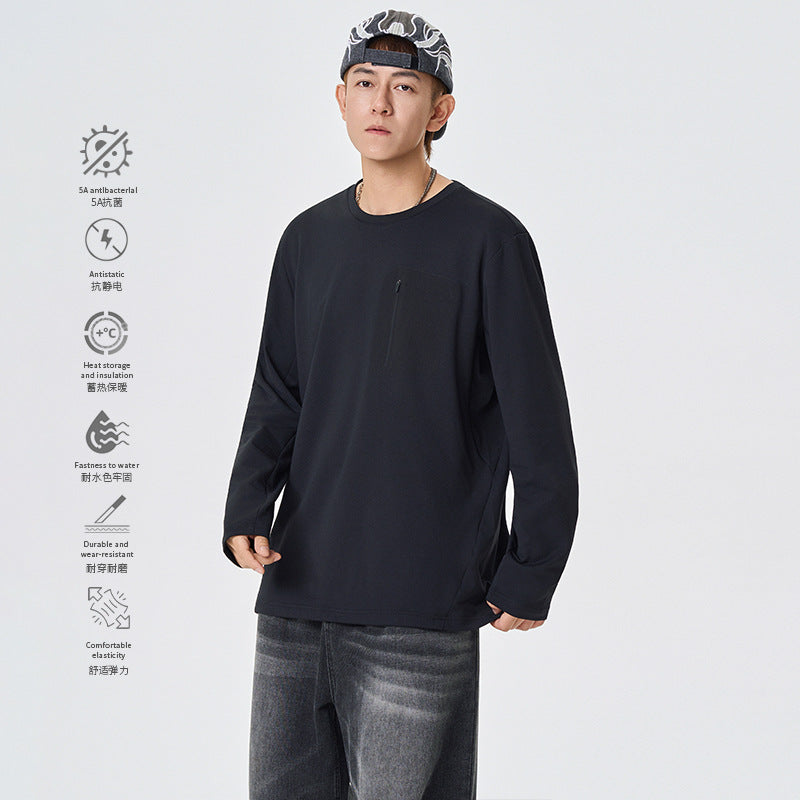 Herren Funktions-Langarmshirt mit Brust-Reißverschlusstasche und atmungsaktivem Performance-Jersey Echo Archiv