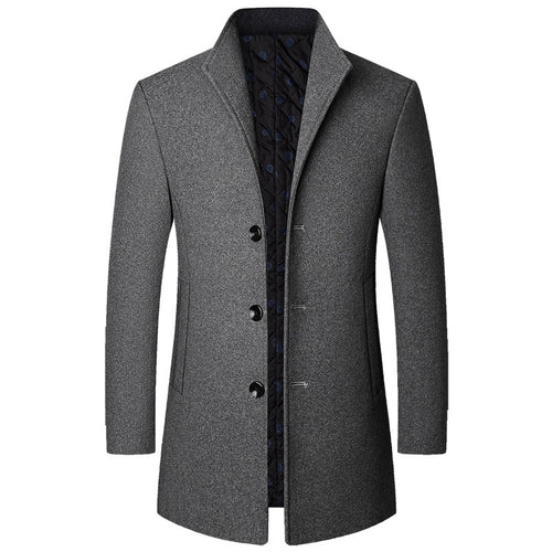 Herren Eleganter Kurzmantel aus Wollmischung mit gesteppter Innenlage und schlankem Stehkragen – Montevé