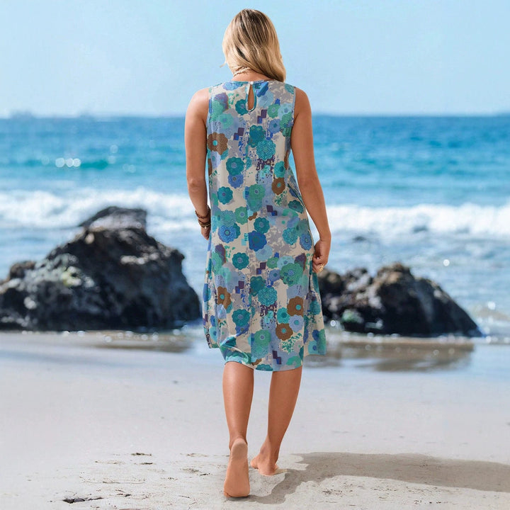 Damen Sommerliches Strandkleid mit floralem Muster und lockerer Passform Echo Archiv