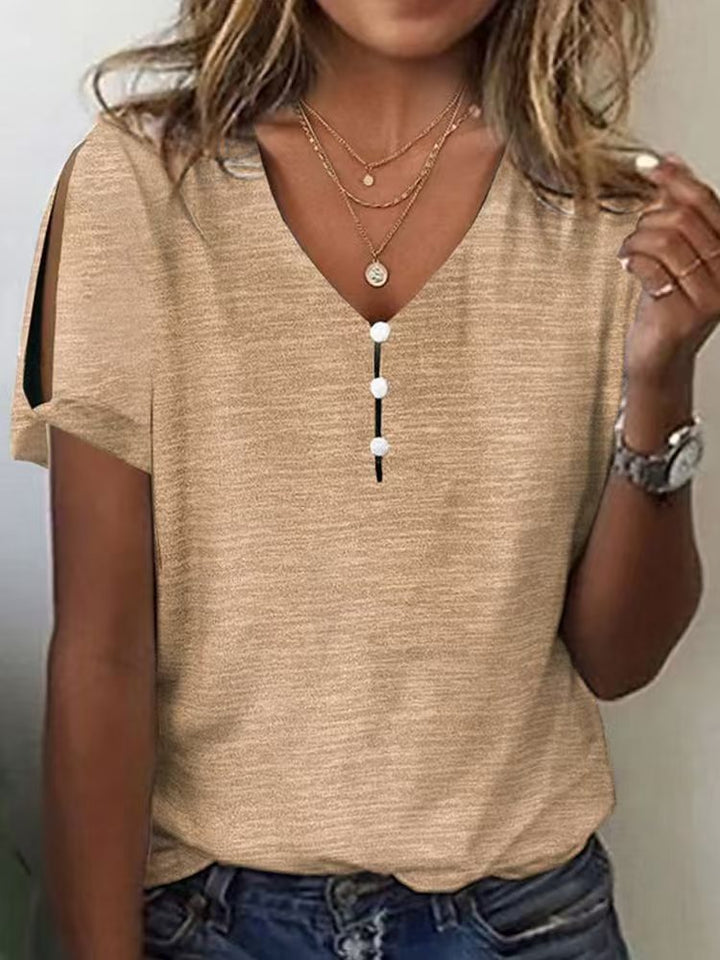 Damen Glitzernde V-Pullover Bluse Echo Archiv