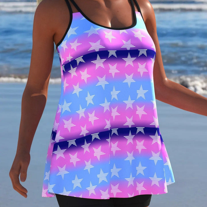 Damen Schwimmanzug mit modischem A-Linien-Schnitt und floralem Design Echo Archiv