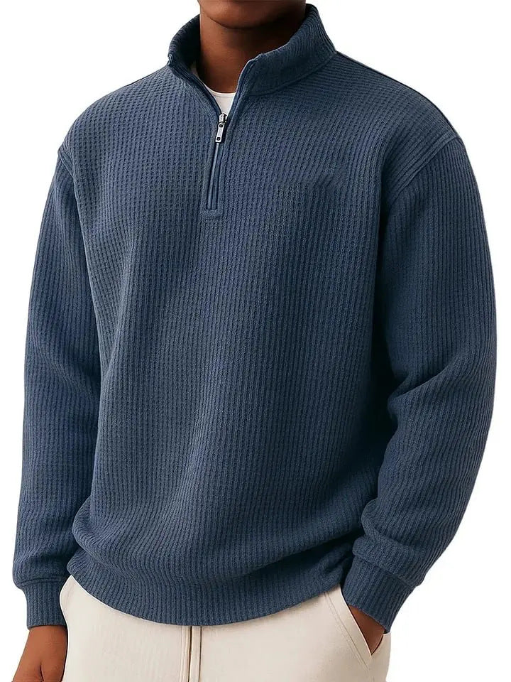 Herren Hochwertiger Pullover mit Reißverschluss Echoarchiv
