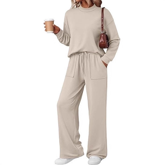Damen Bequemes Freizeitanzug mit weiten Hosen Echo Archiv