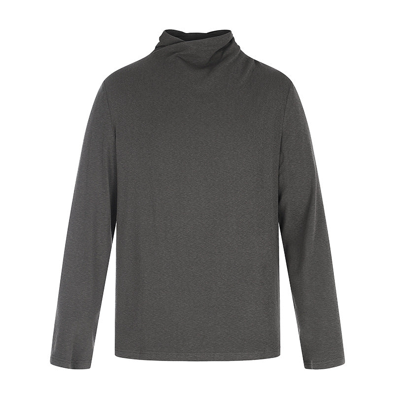 Herren Langarmshirt mit weitem Stehkragen aus softem Jersey Echoarchiv