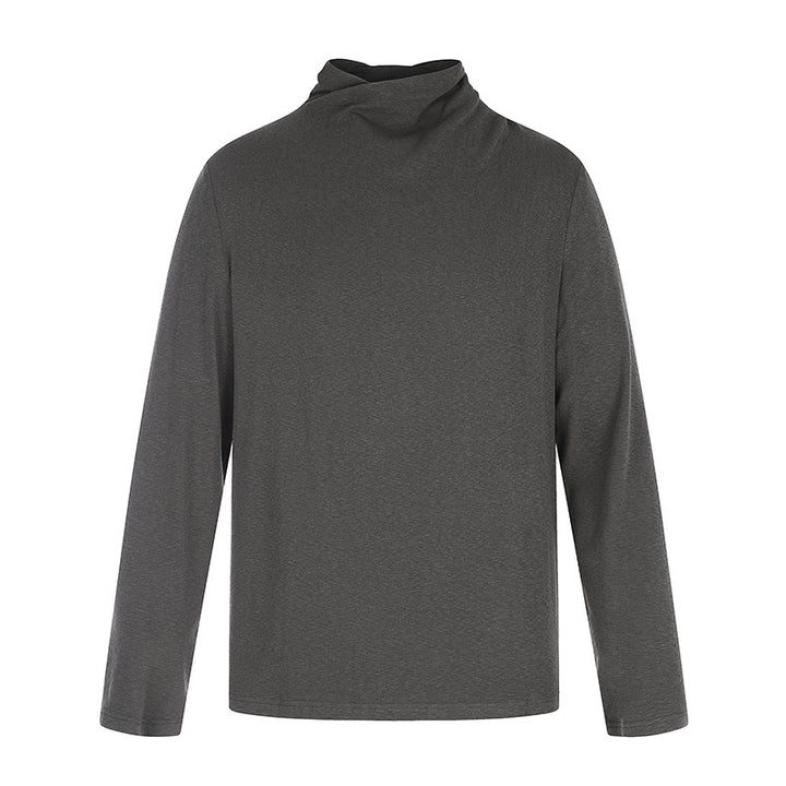 Herren Langarmshirt mit weitem Stehkragen aus softem Jersey Echoarchiv
