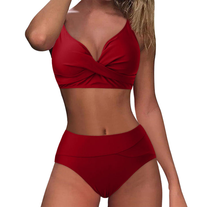 Damen Hochtailliertes Bikini-Set mit raffiniertem Twist-Oberteil Echo Archiv