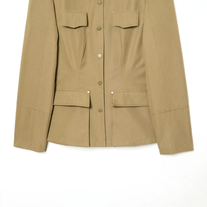 Damen Utility-Jacke mit Stehkragen, Pattentaschen und Schulterklappen Echo Archiv