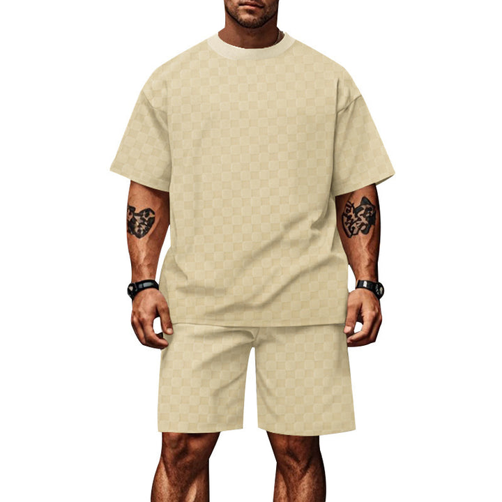 Herren lässiges T-Shirt und Shorts Set Echoarchiv