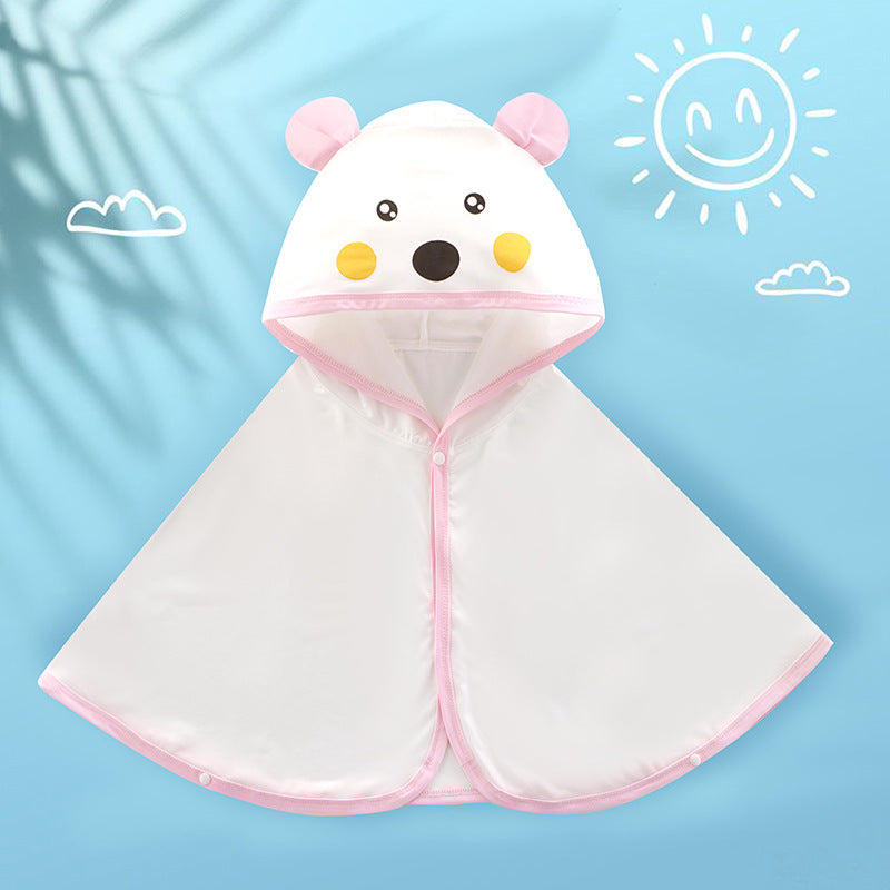 Unisex nan weiches Kapuzenponcho für Babys mit Bärenohren und drapiertem Badeponcho aus Mikrofaser Echo Archiv