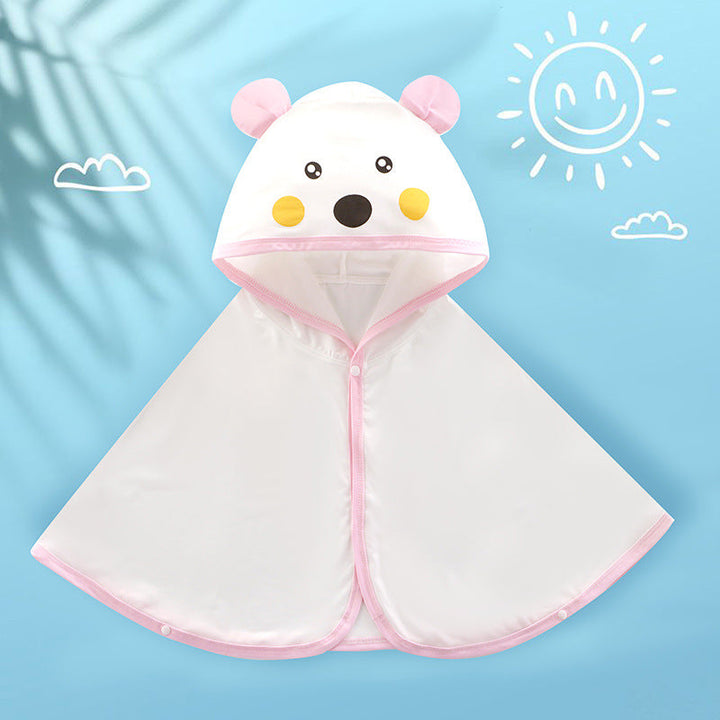 Unisex nan weiches Kapuzenponcho für Babys mit Bärenohren und drapiertem Badeponcho aus Mikrofaser Echo Archiv