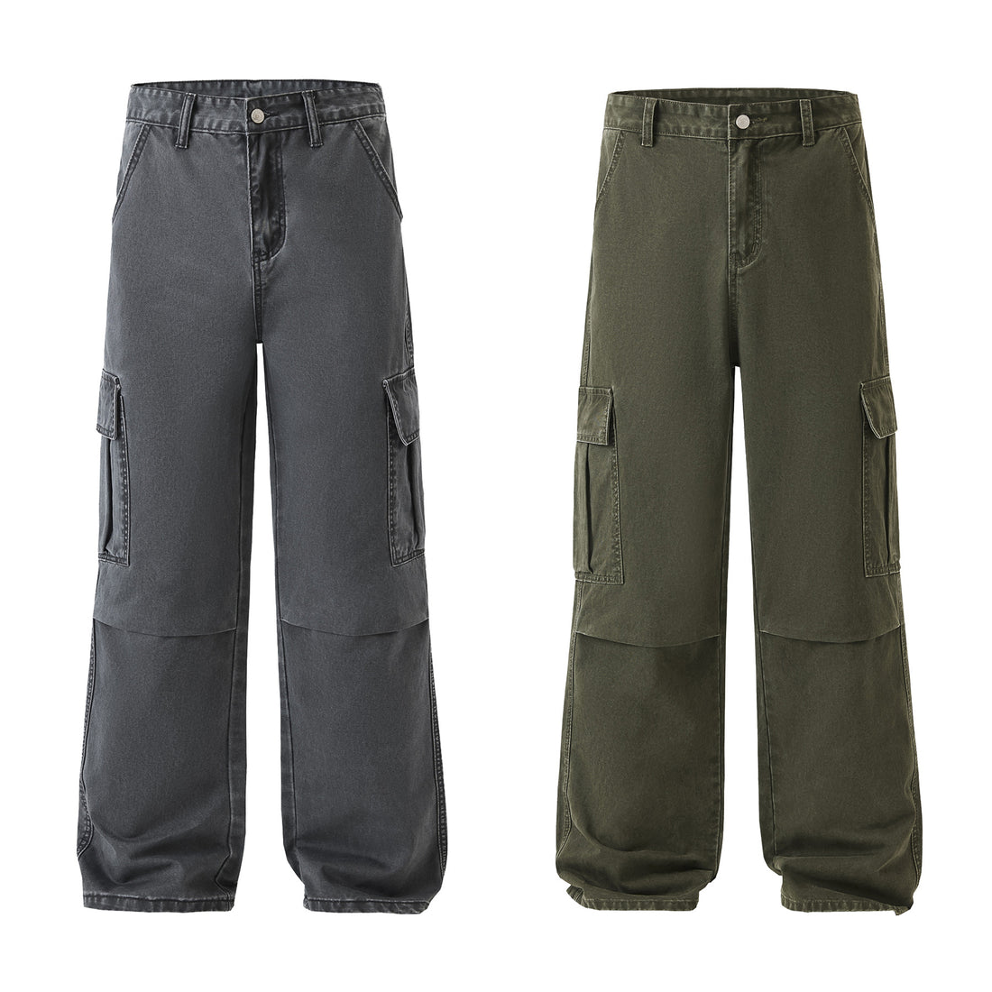 Herren Locker geschnittene Utility‑Cargohose mit verstärkten Knien und tiefem Schritt Echo Archiv