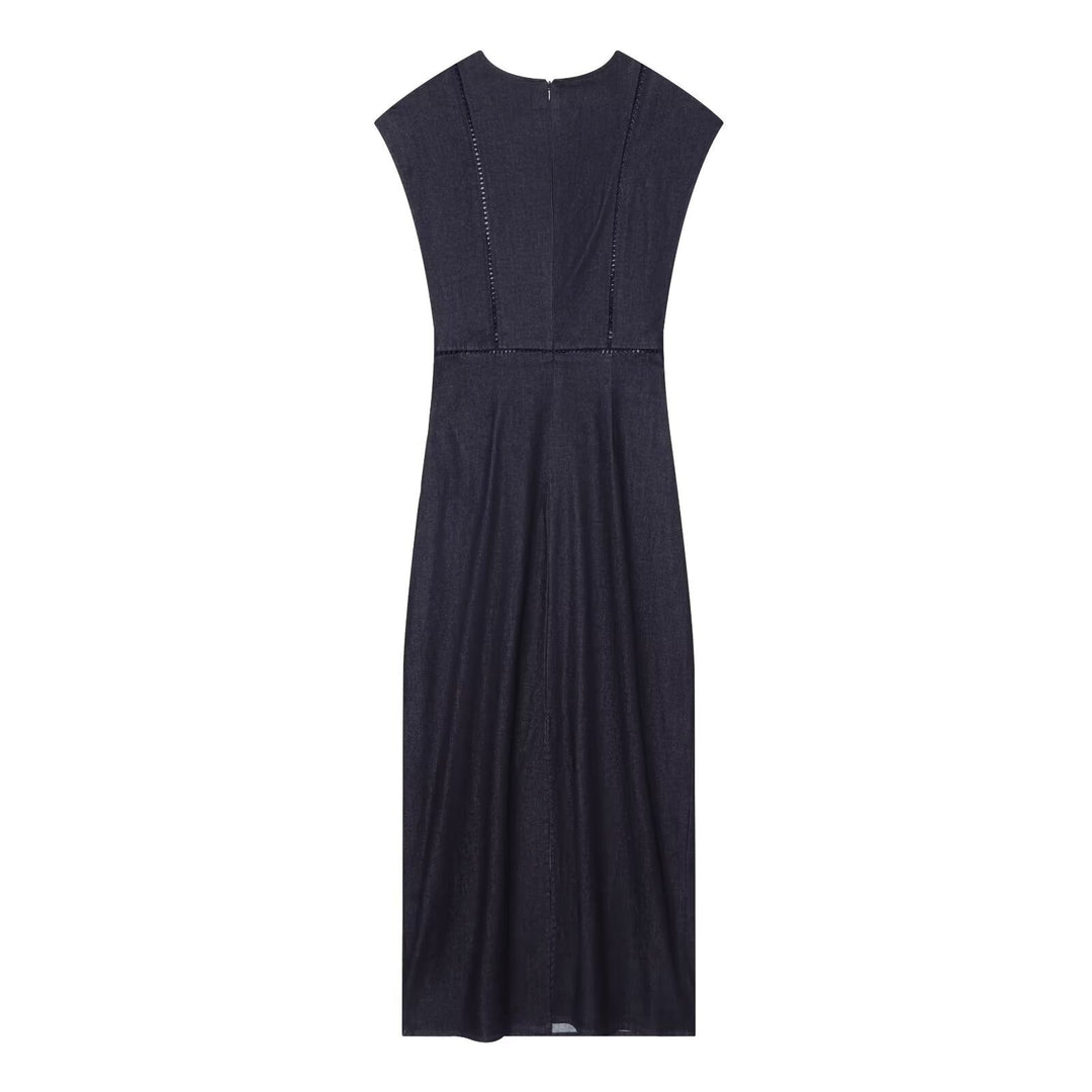 Damen Maxikleid mit elegantem V-Ausschnitt und feinem Drapé Echo Archiv